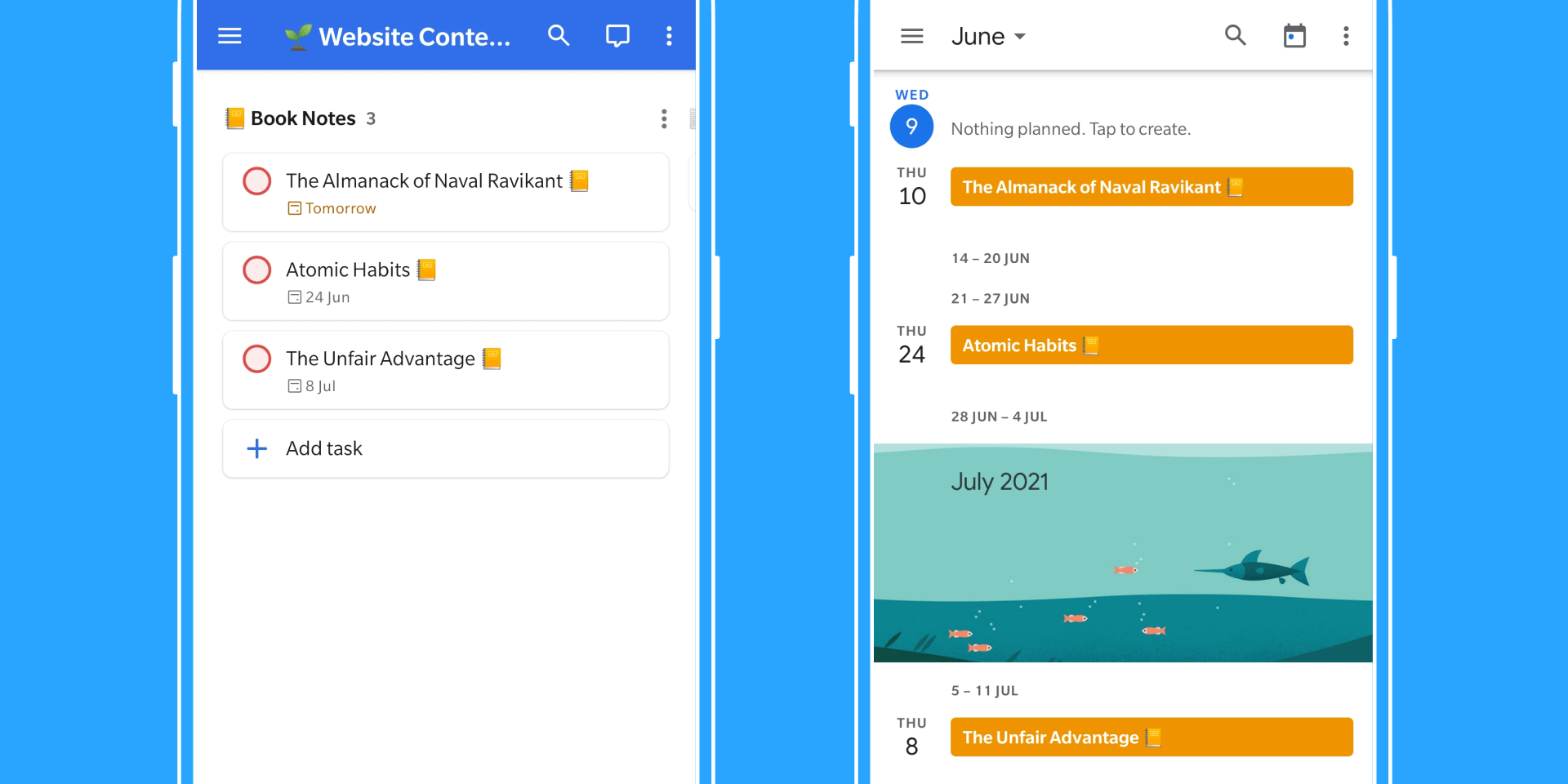 Google Calendar integration