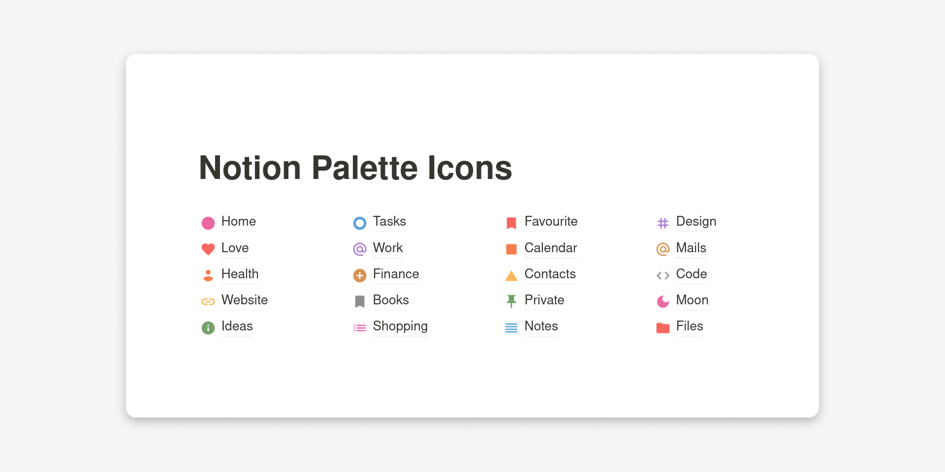 Notion Palette Icons - Light Mode